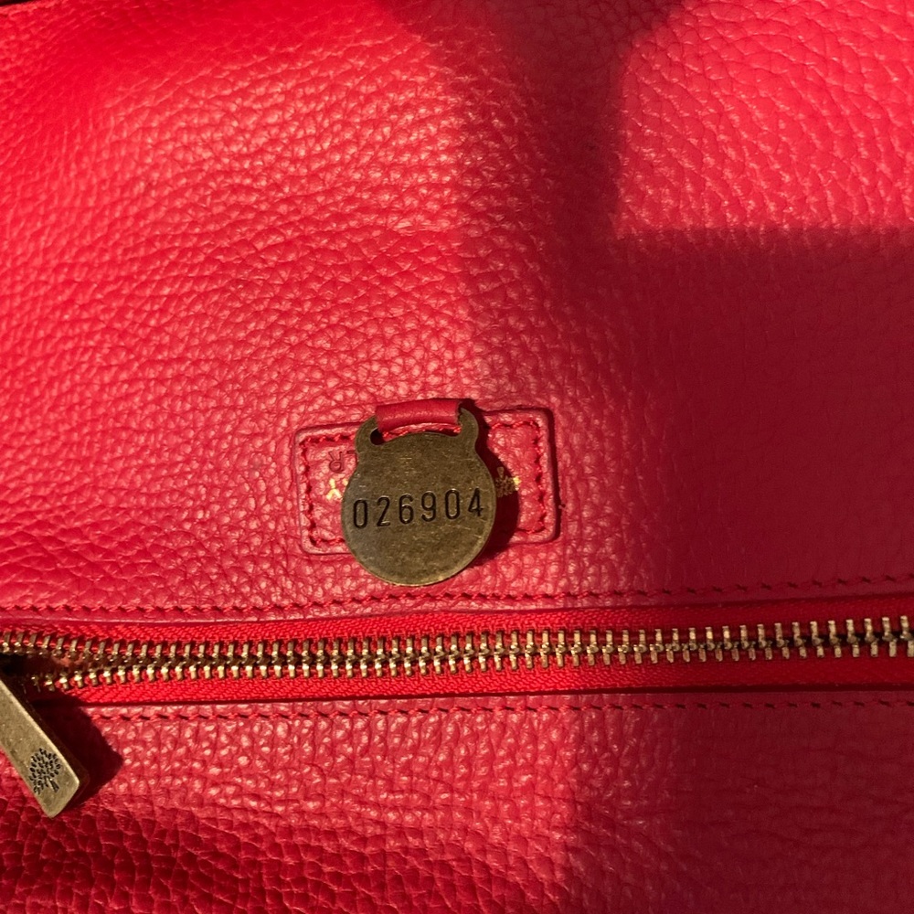 Red Mulberry Roxanne leather tote..with care bag.